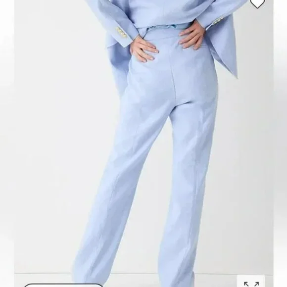 NWT - J. Crew Willa full-length flare pant in stretch linen blend - Picture 3 of 4